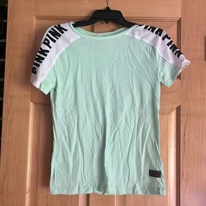 Light green and white pink shirt